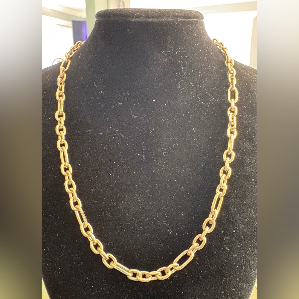 Zara Polished Gold Link Necklace